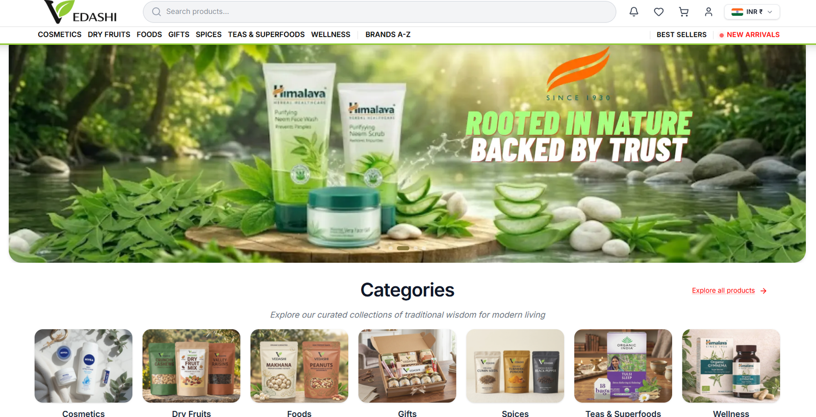 Vedashi E-Commerce Platform